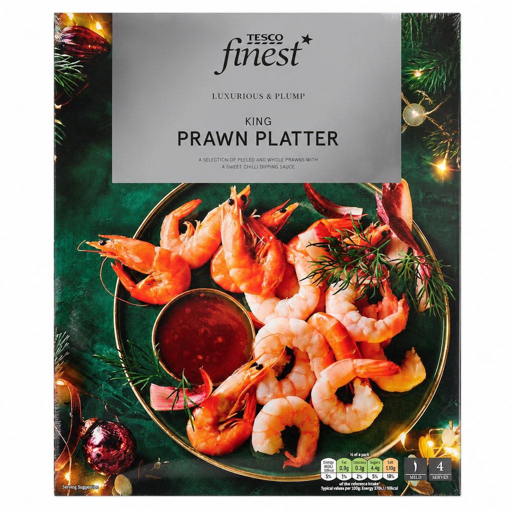 Tesco Finest King Prawn Platter with Sweet Chilli Sauce 520g