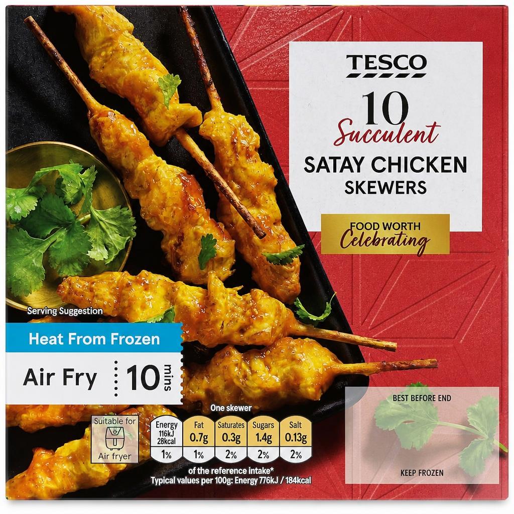 Tesco 10 Satay Chicken Skewers 180g