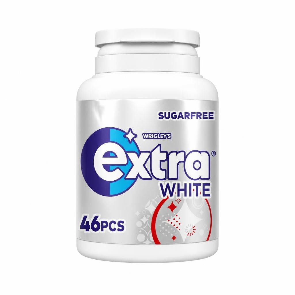 Extra White Sugarfree Chewing Gum Bottle 46 Pieces