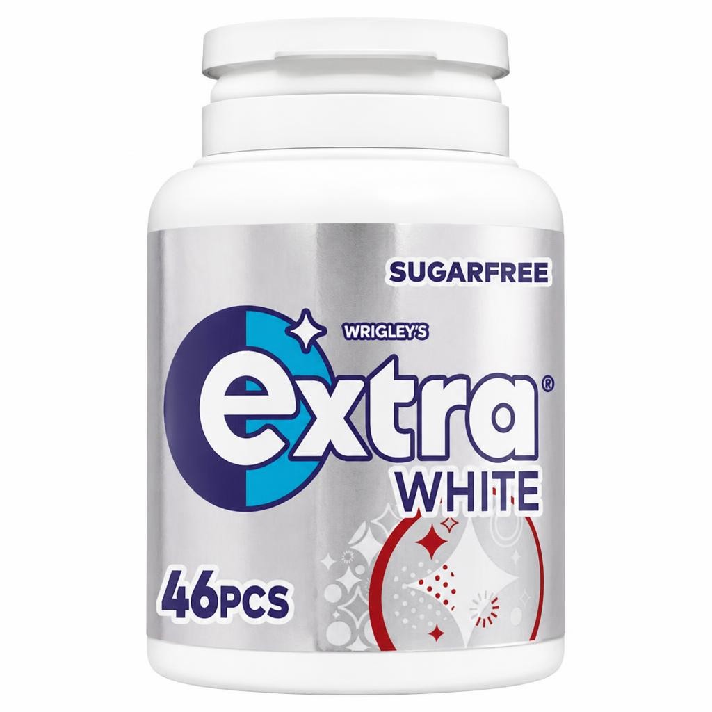 Extra White Sugar Free Chewing Gum Bottle 46 Pieces 64g