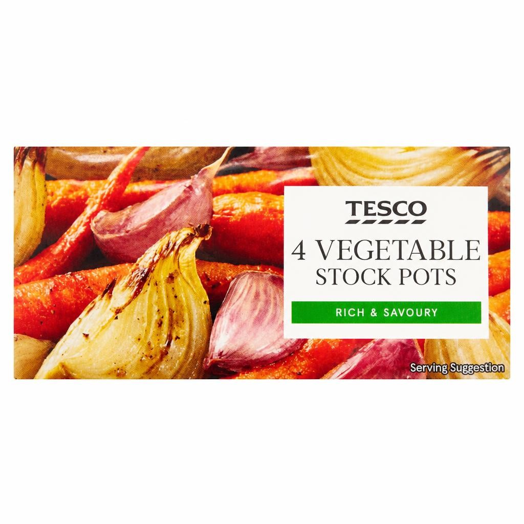 Tesco Vegetable Stockpot 4 Pack 112G