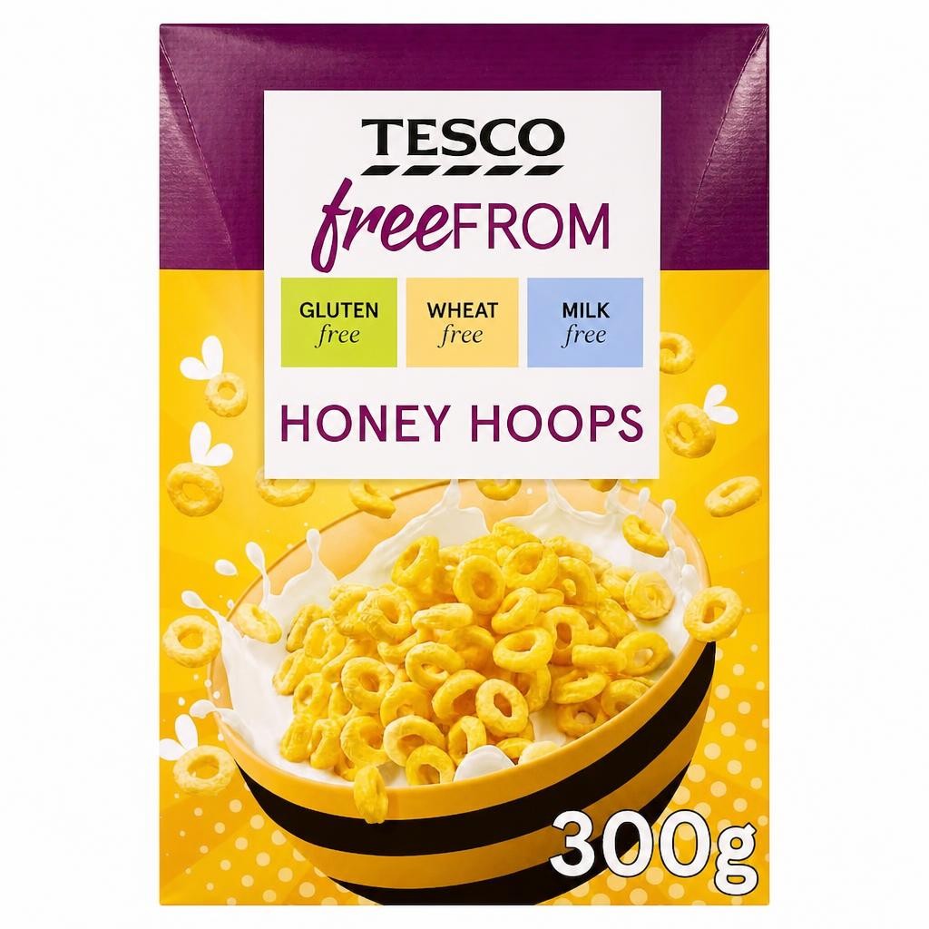 Tesco Free From Honey Hoops 300G