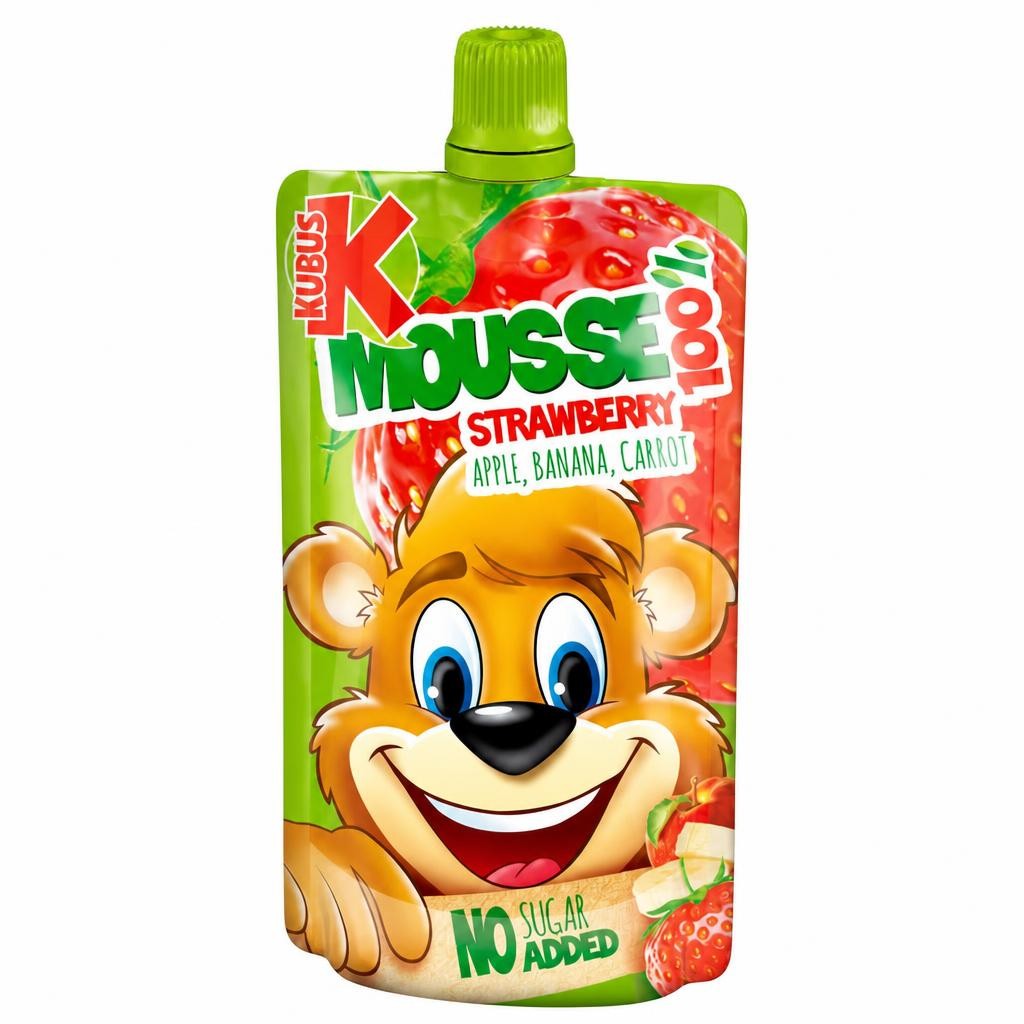 Kubus Strawberry, Apple, Banana, Carrot Mousse 100g