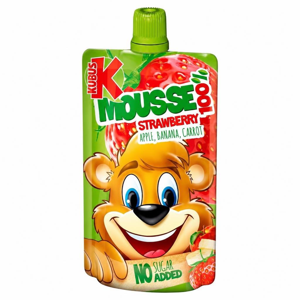 Kubus Strawberry, Apple, Banana, Carrot Mousse 100g