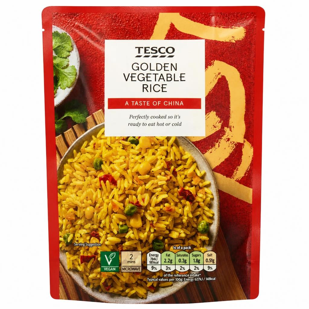 Tesco Microwave Golden Vegetable Rice 250G