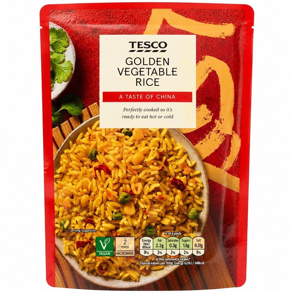 Tesco Microwave Golden Vegetable Rice 250G