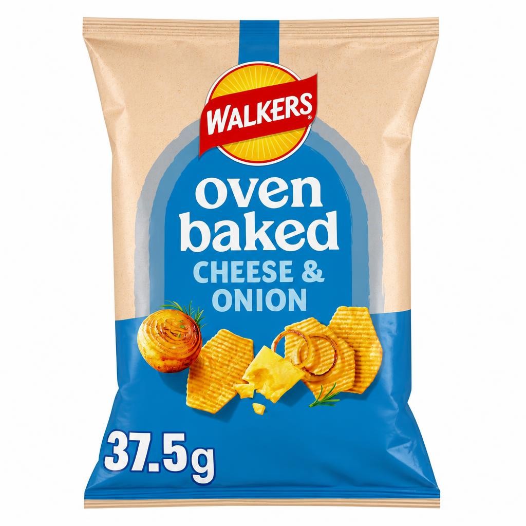 Walkers Baked Cheese & Onion Grab Bag Crisps 37.5g