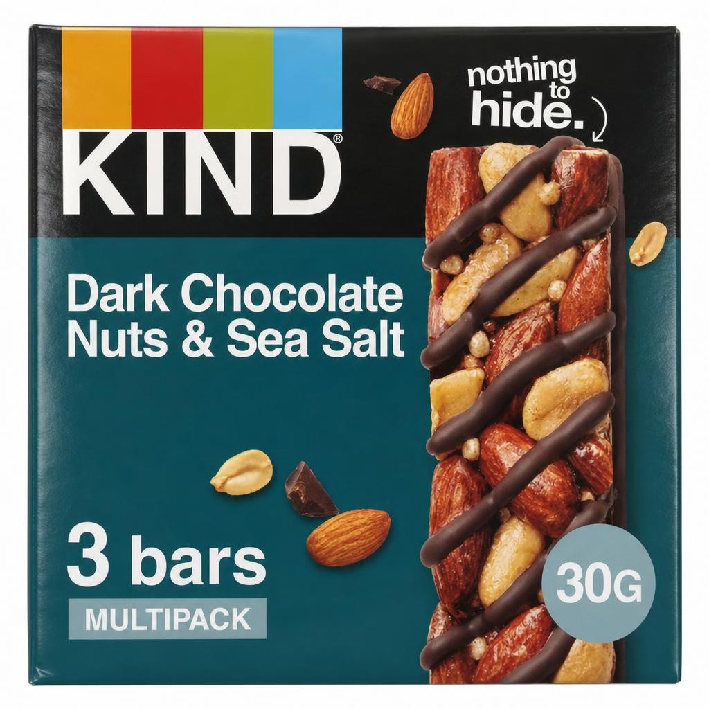 KIND Dark Chocolate Nuts & Sea Salt Cereal Bars 3x30g