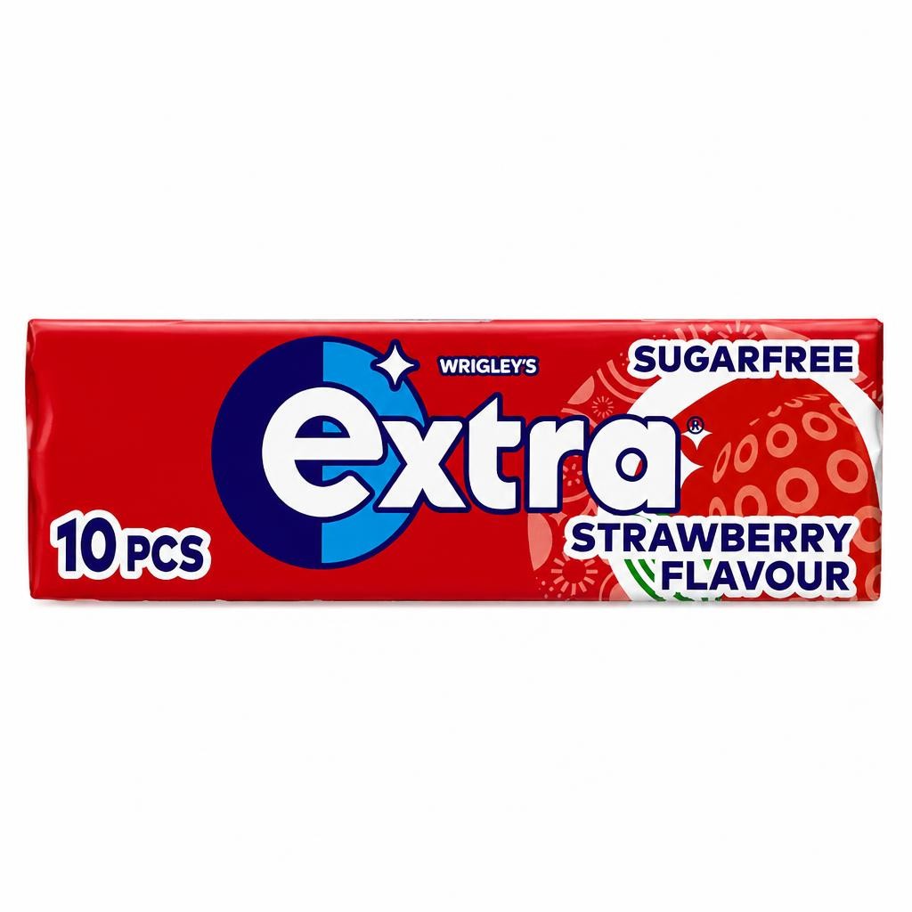 Extra Strawberry Sugar Free Chewing Gum 10 Pieces