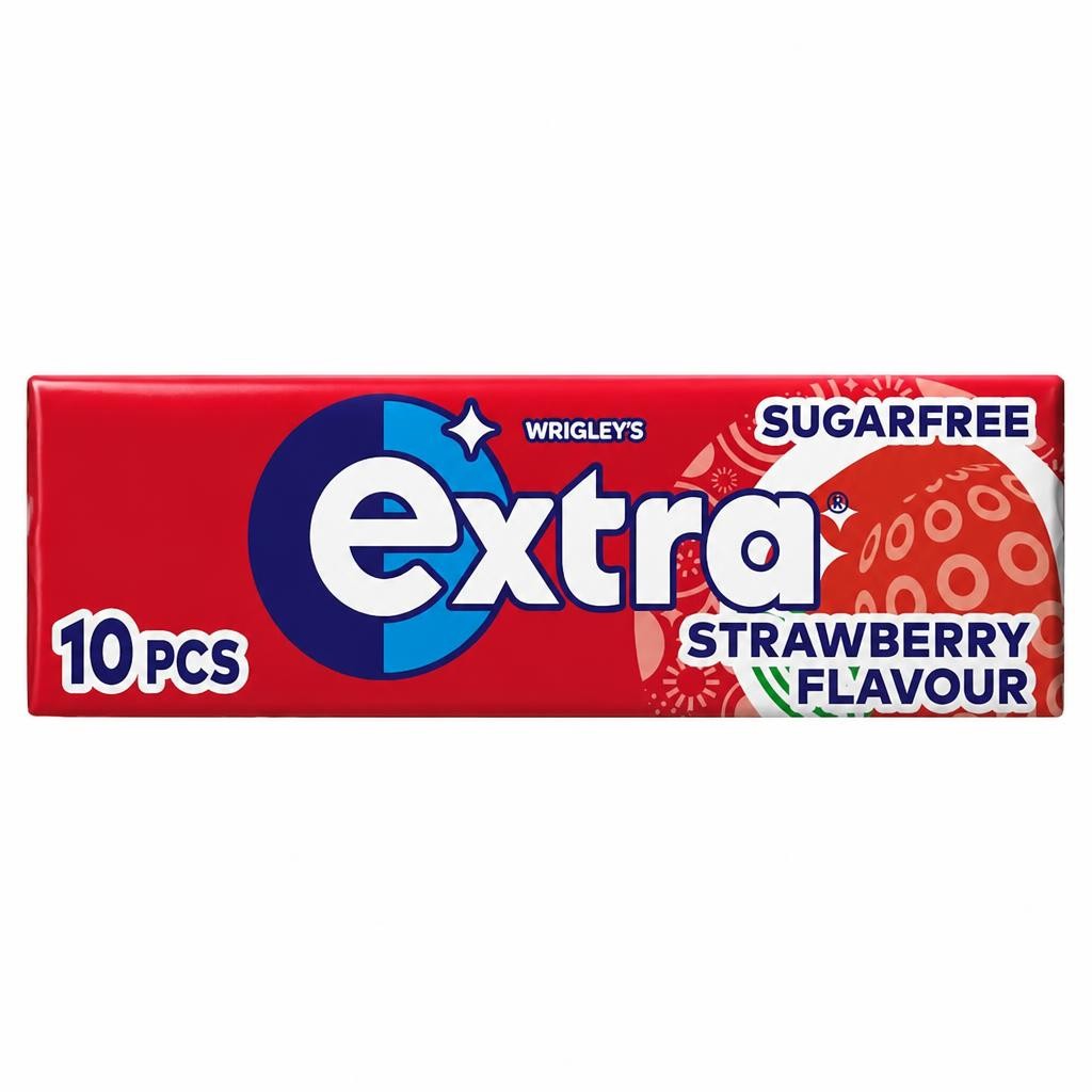 Extra Strawberry Sugar Free Chewing Gum 10 Pieces
