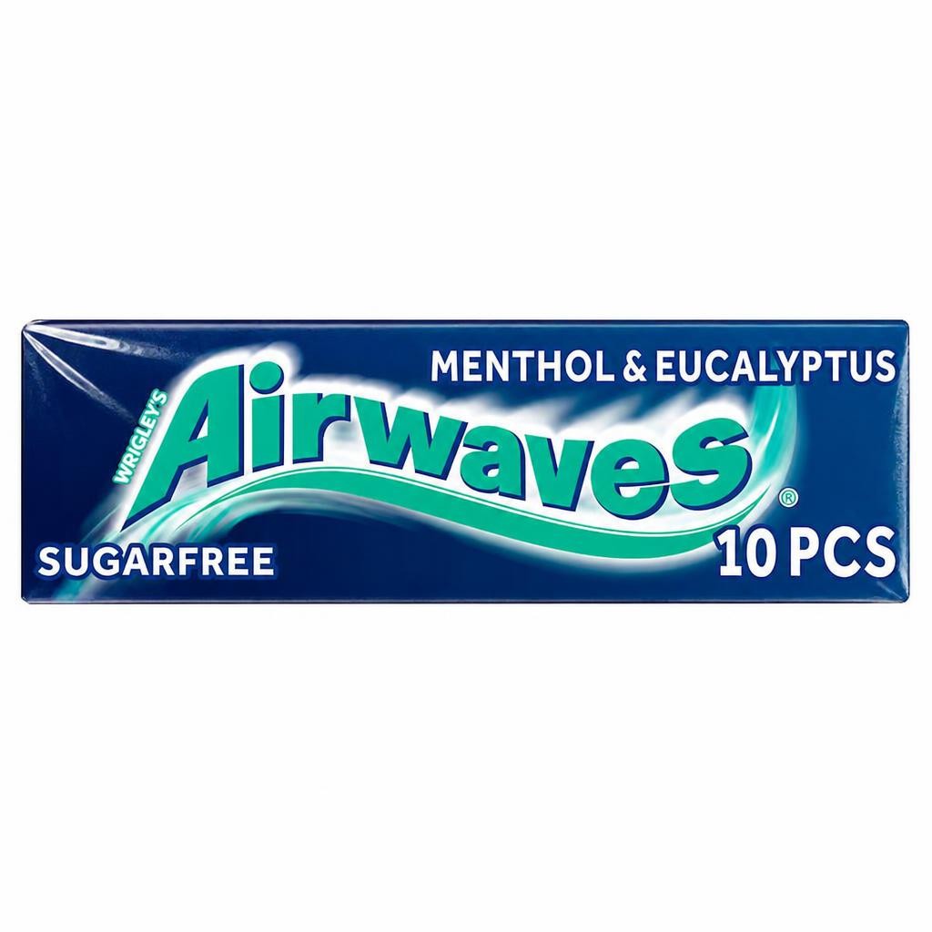 Airwaves Menthol & Eucalyptus Sugarfree Chewing Gum 10 Pieces