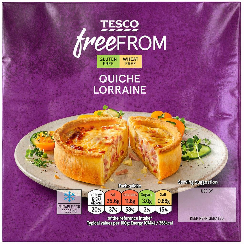 Tesco Free From Quiche Lorraine 160G