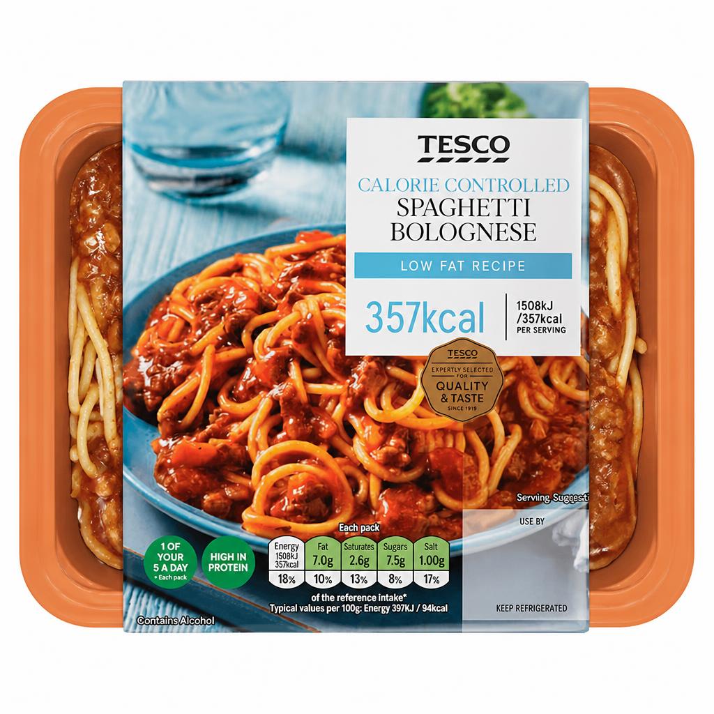 Tesco Calorie Controlled Spaghetti Bolognese 380G