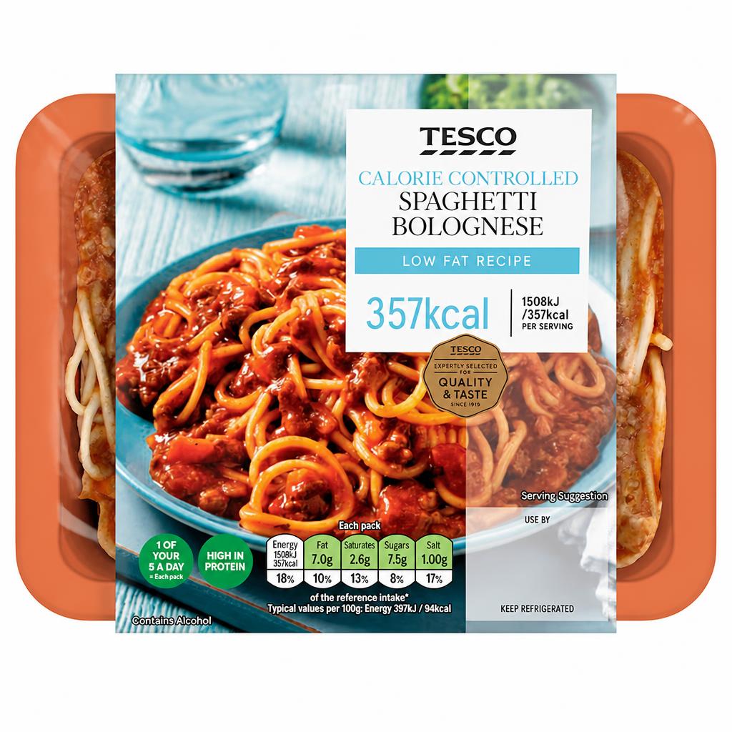 Tesco Calorie Controlled Spaghetti Bolognese 380G