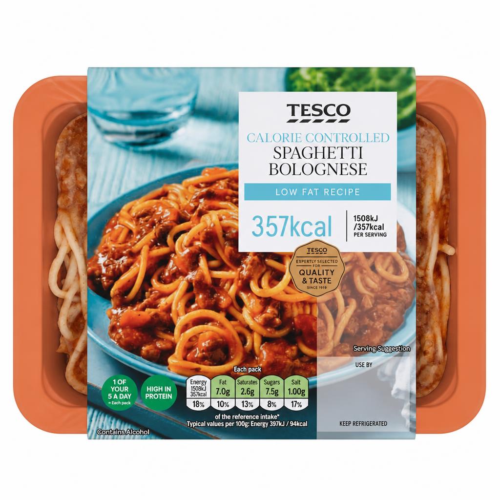 Tesco Calorie Controlled Spaghetti Bolognese 380G