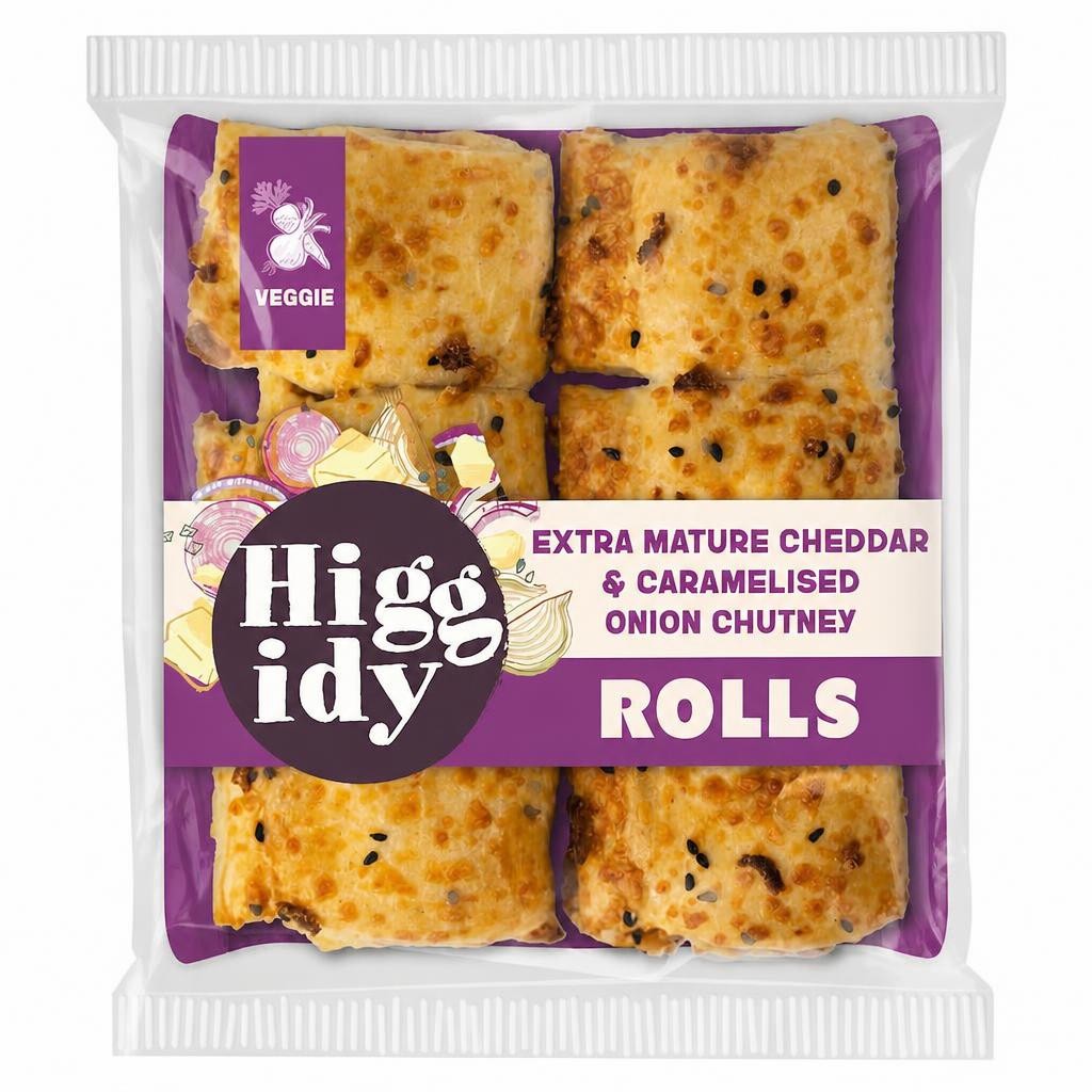 Higgidy Cheddar & Onion Veggie Rolls 160G