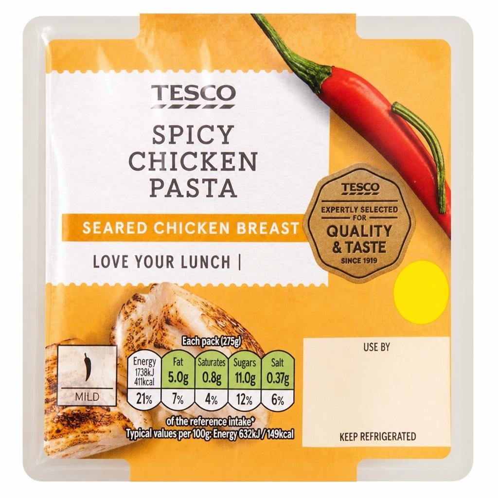 Tesco Spicy Chicken Pasta 275G