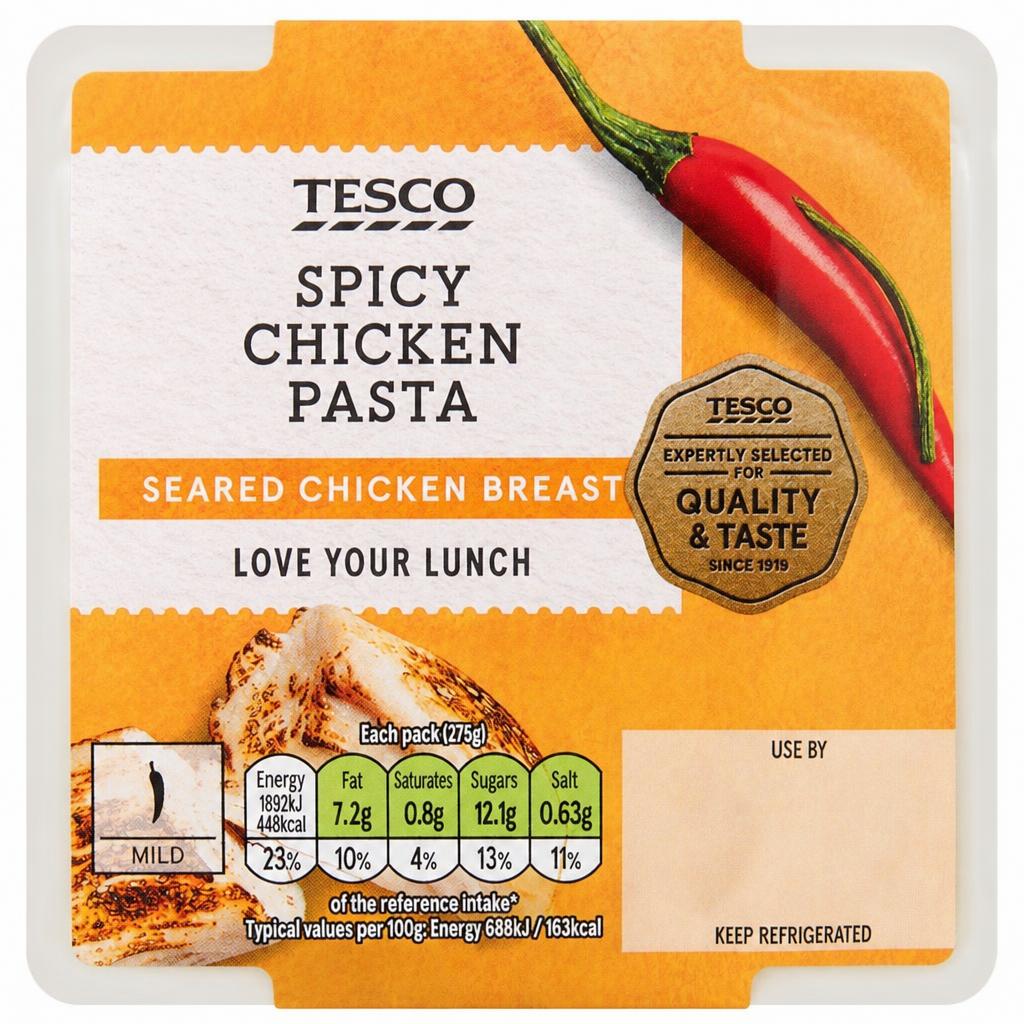 Tesco Spicy Chicken Pasta 275G