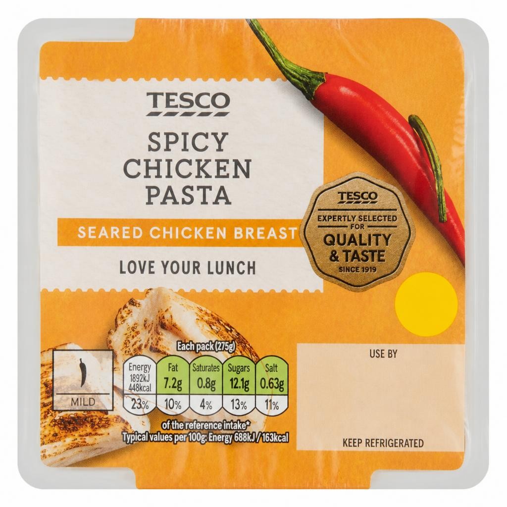 Tesco Spicy Chicken Pasta 275G