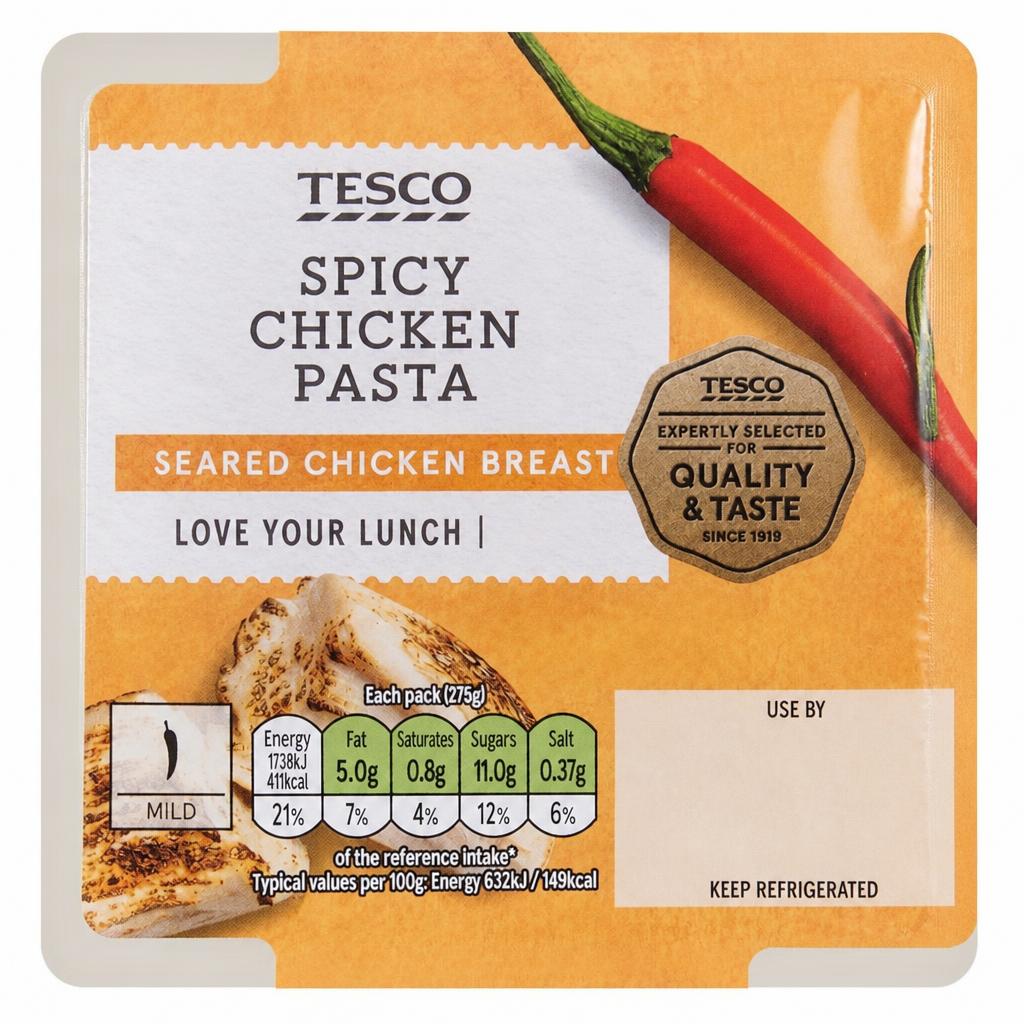 Tesco Spicy Chicken Pasta 275G