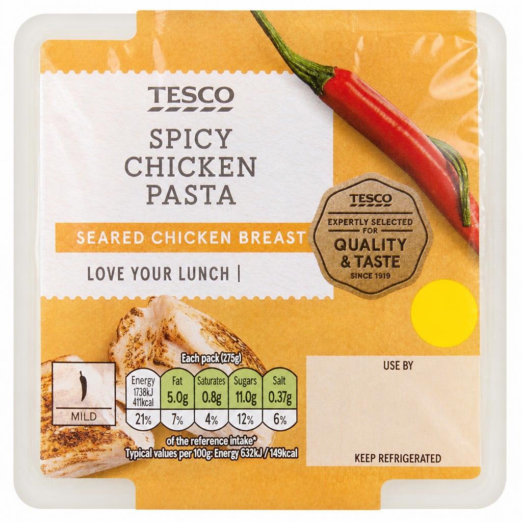 Tesco Spicy Chicken Pasta 275G