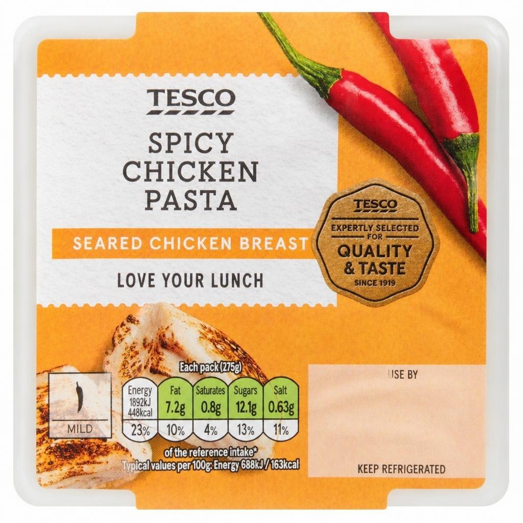 Tesco Spicy Chicken Pasta 275G