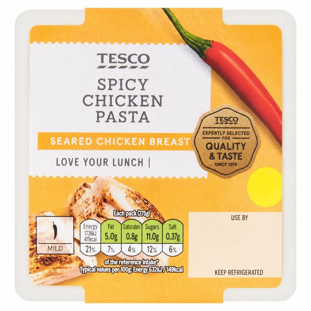 Tesco Spicy Chicken Pasta 275G