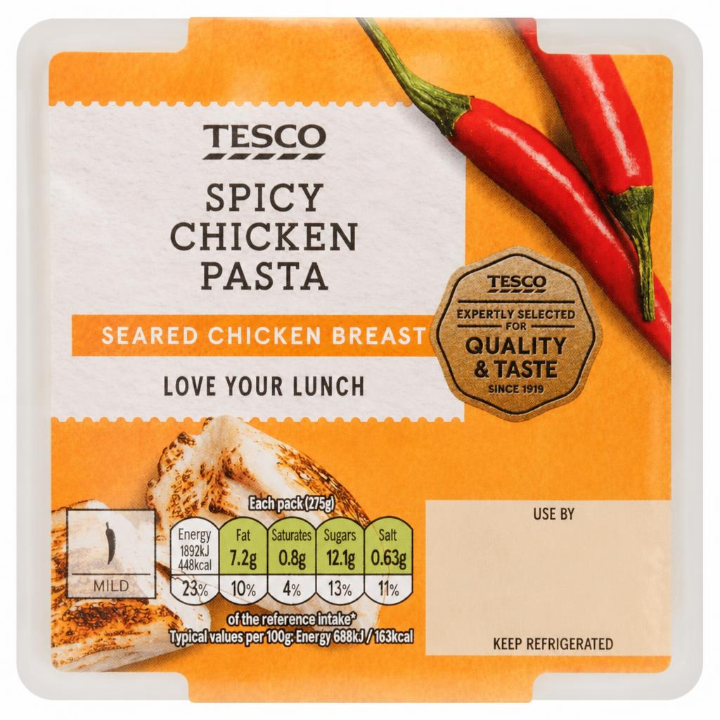 Tesco Spicy Chicken Pasta 275G