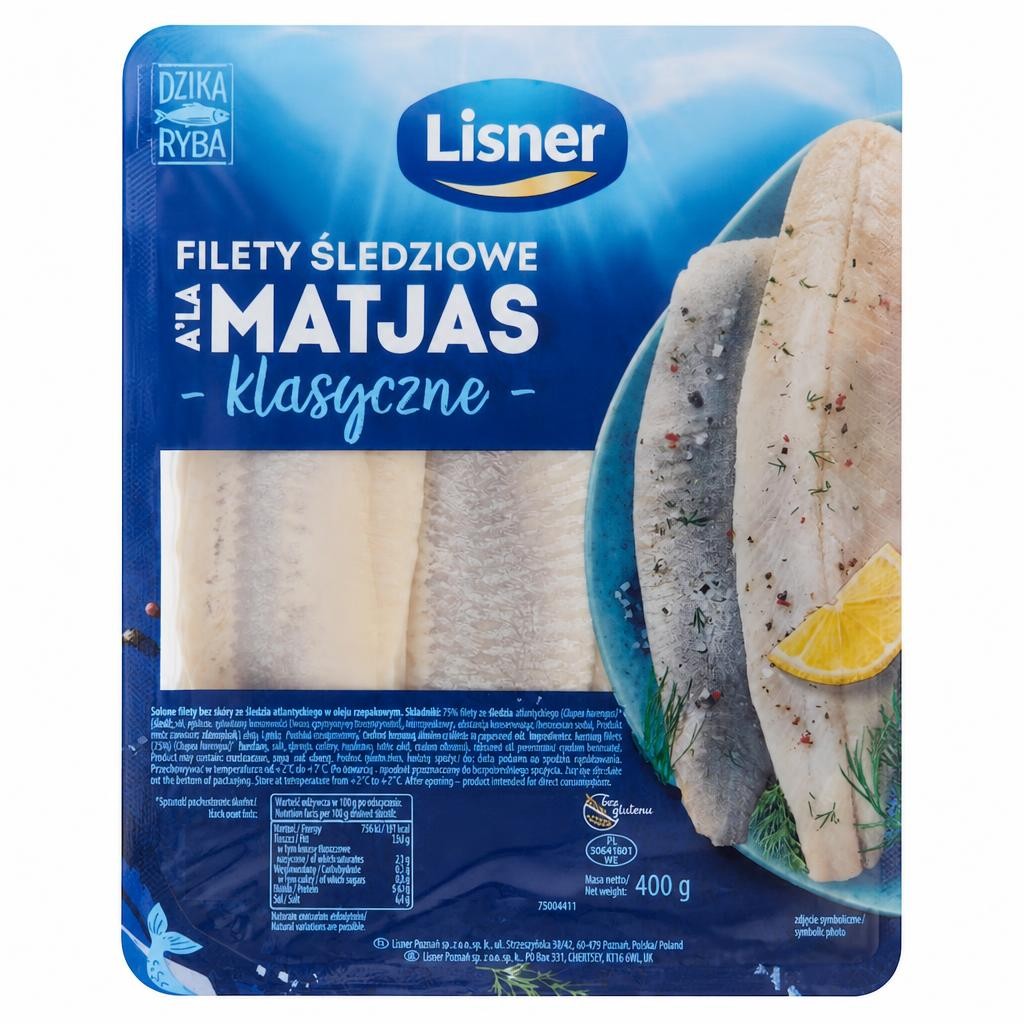 Lisner Matjas Herring Fillets 400G