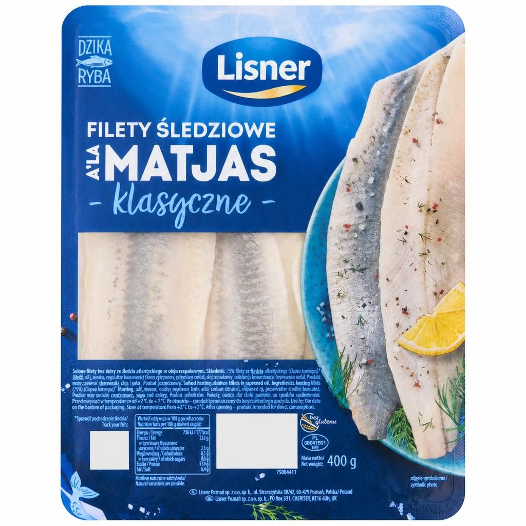 Lisner Matjas Herring Fillets 400G