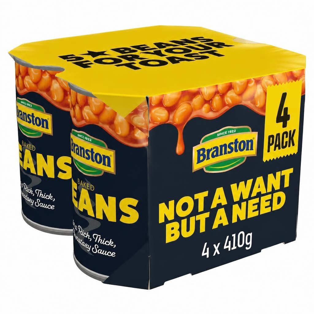 Branston Baked Beans In Tomato Sauce 4 X 410G