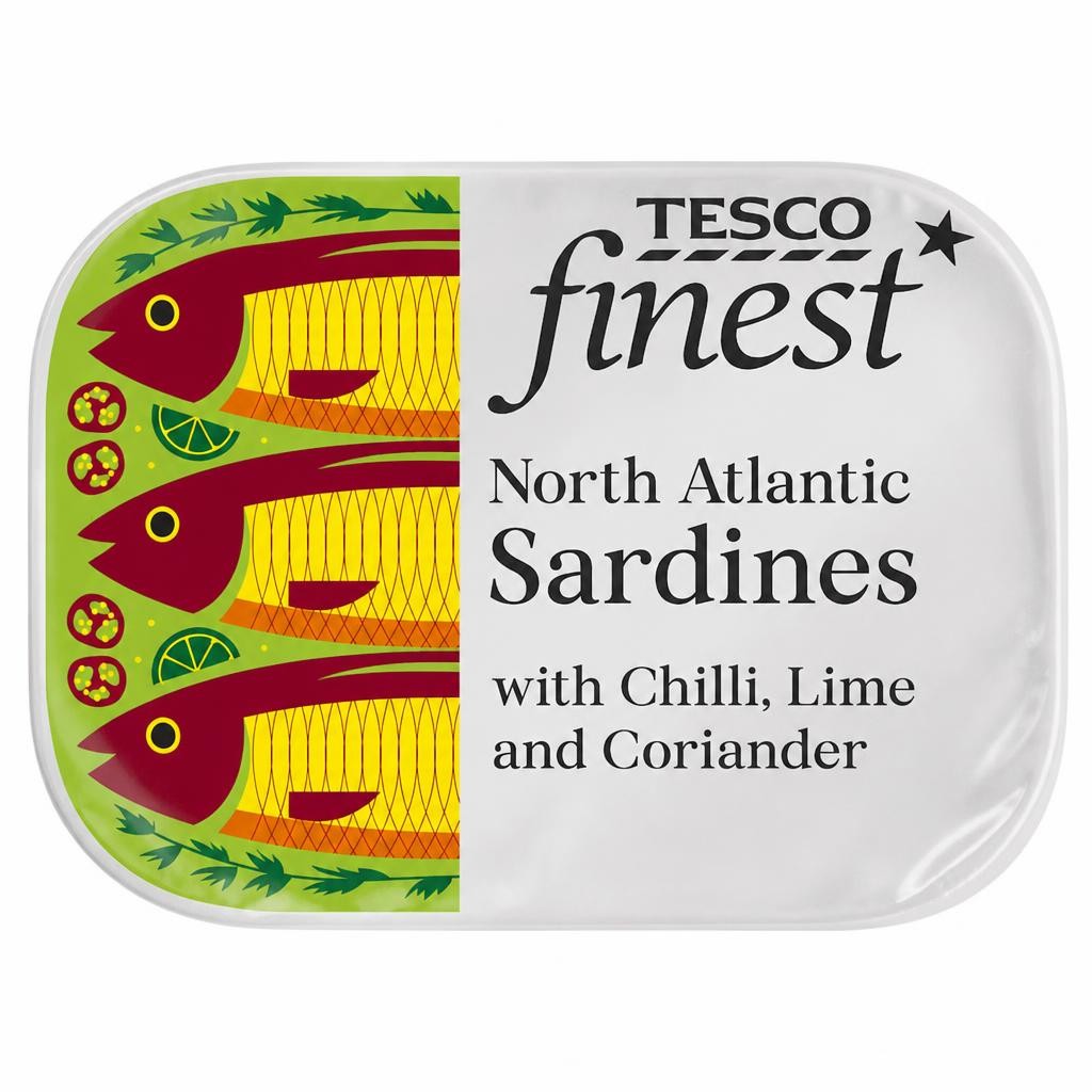 Tesco Finest Sardines With Chilli, Lime & Coriander 105G