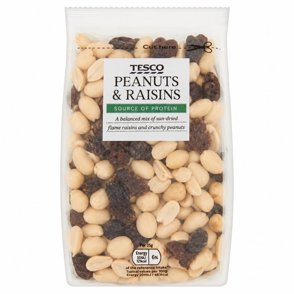 Tesco Peanuts And Raisins 300G