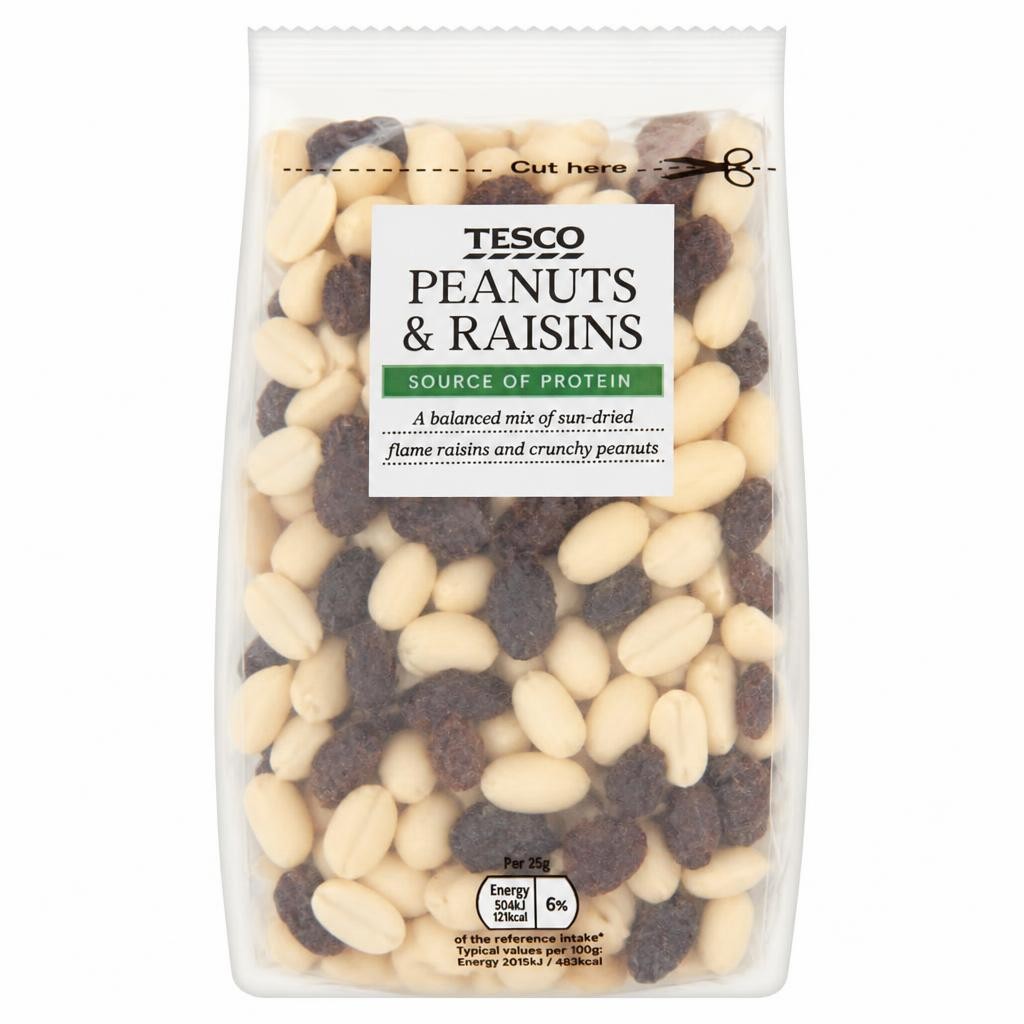 Tesco Peanuts And Raisins 300G