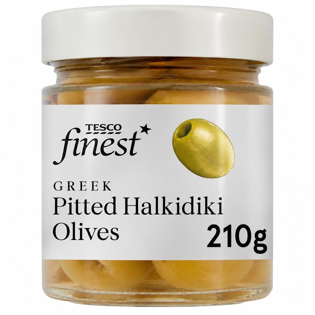 Tesco Finest Pitted Halkidiki Olives 210G