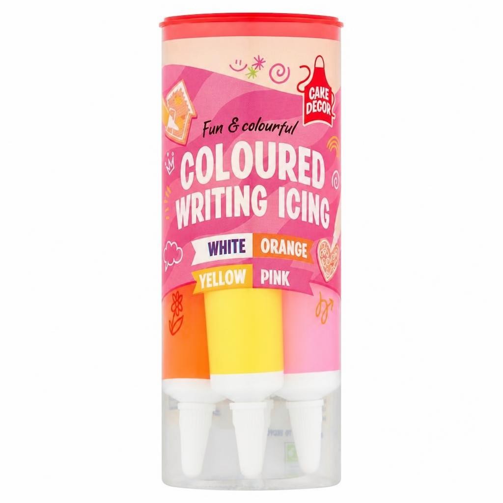 Cake Decor Coloured Writing Icing 76G
