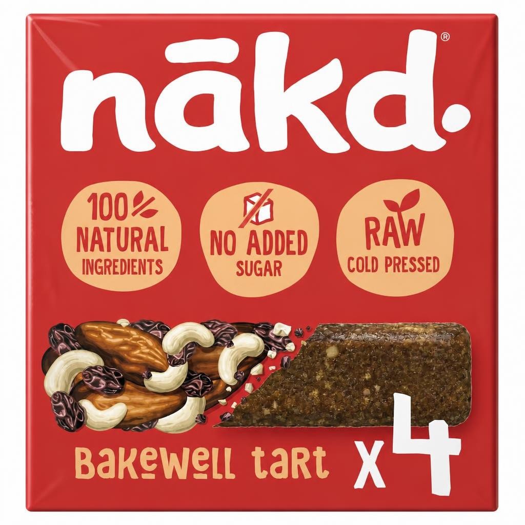 Nakd Bakewell Tart Fruit & Nut Bars 4 Pack 140g
