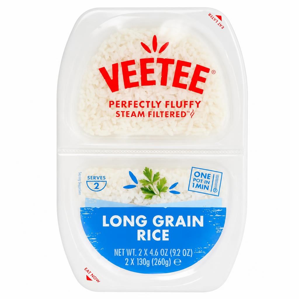 Veetee Heat & Eat Long Grain Rice Pot 2X130g