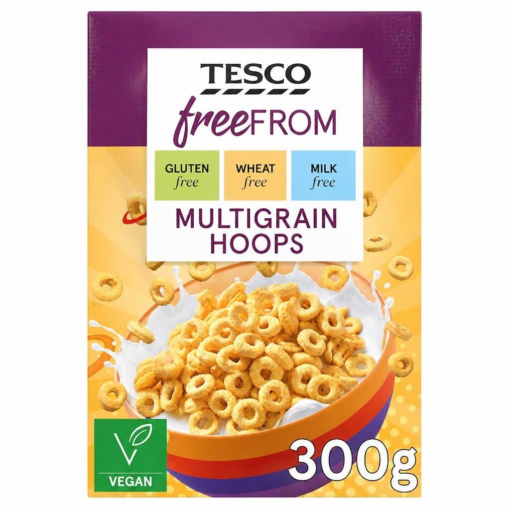 Tesco Free From Multigrain Hoops 300G