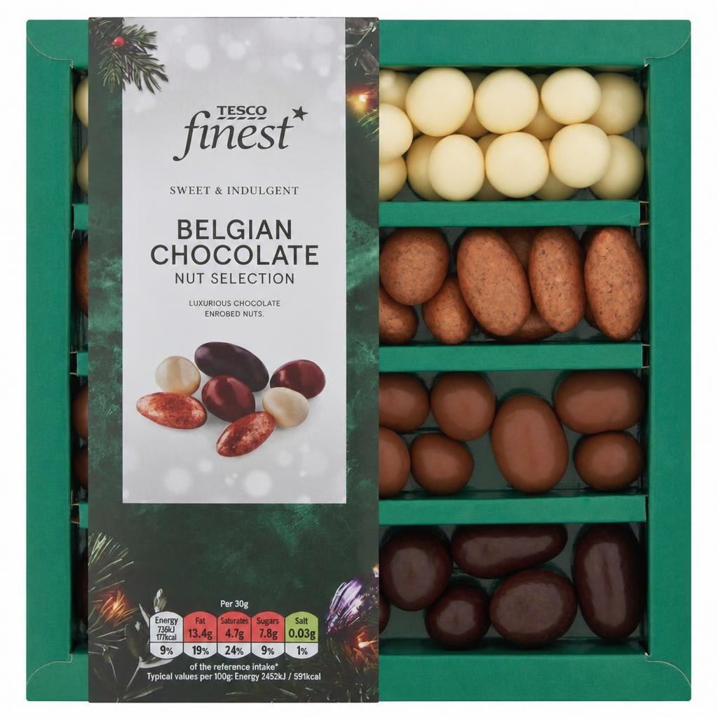 Tesco Finest Belgian Chocolate Nut Tray 285G