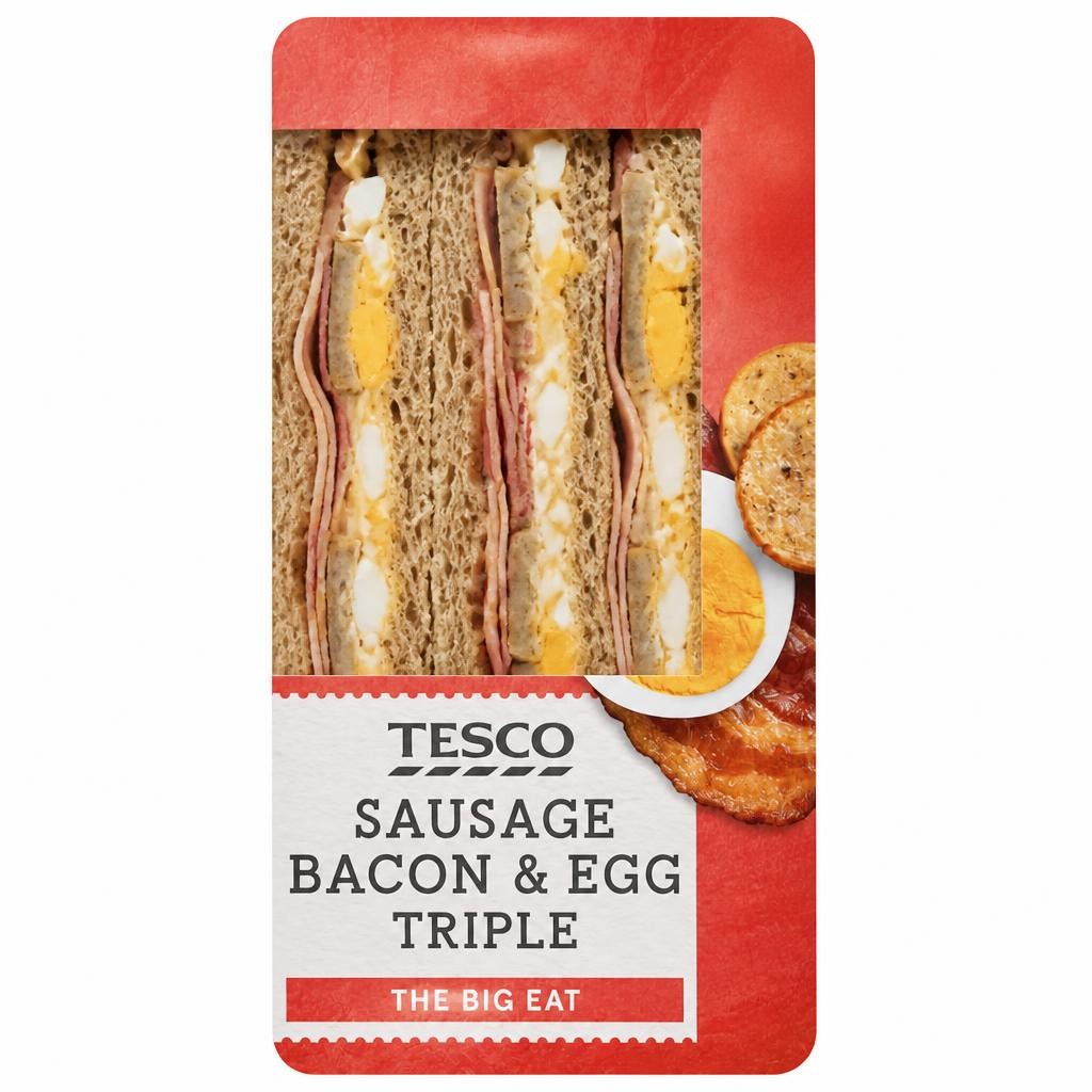 Tesco Sausage Bacon & & Egg Triple