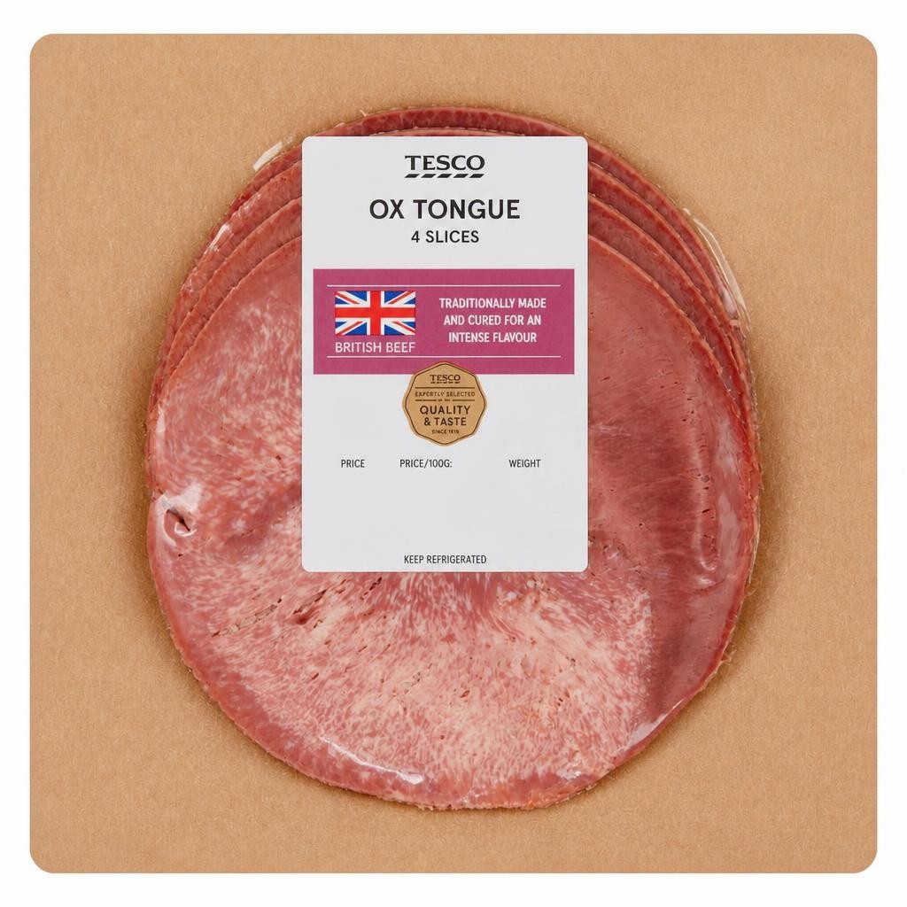 Tesco Deli Ox Tongue 100G