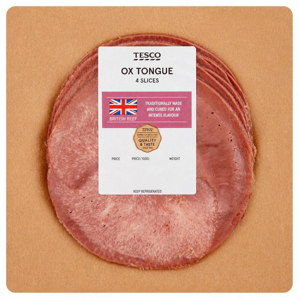 Tesco Deli Ox Tongue 100G