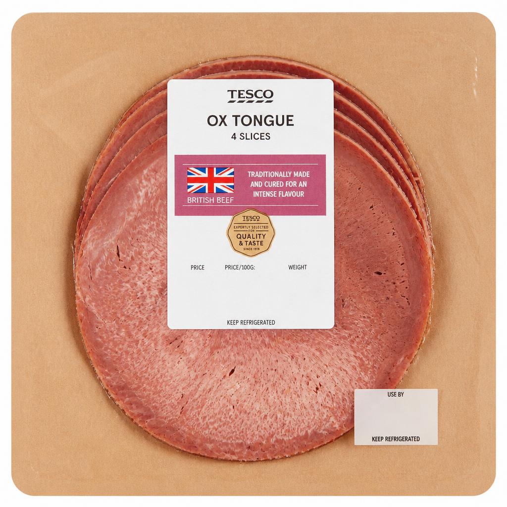 Tesco Deli Ox Tongue 100G