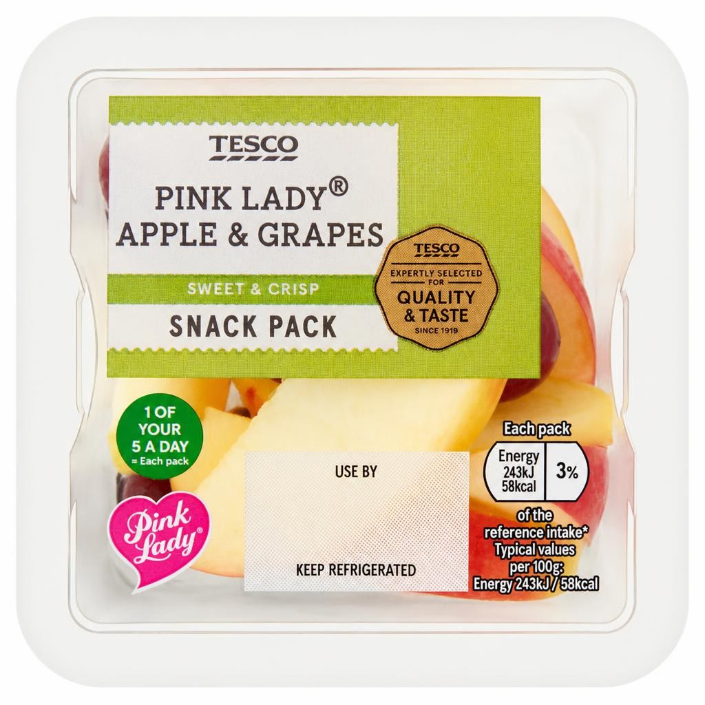 Tesco Pink Lady Apple & Grape Pot 100G