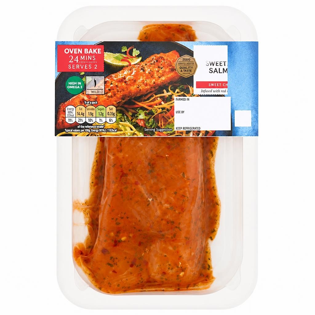 Tesco Sweet Chilli Salmon Fillets 230g