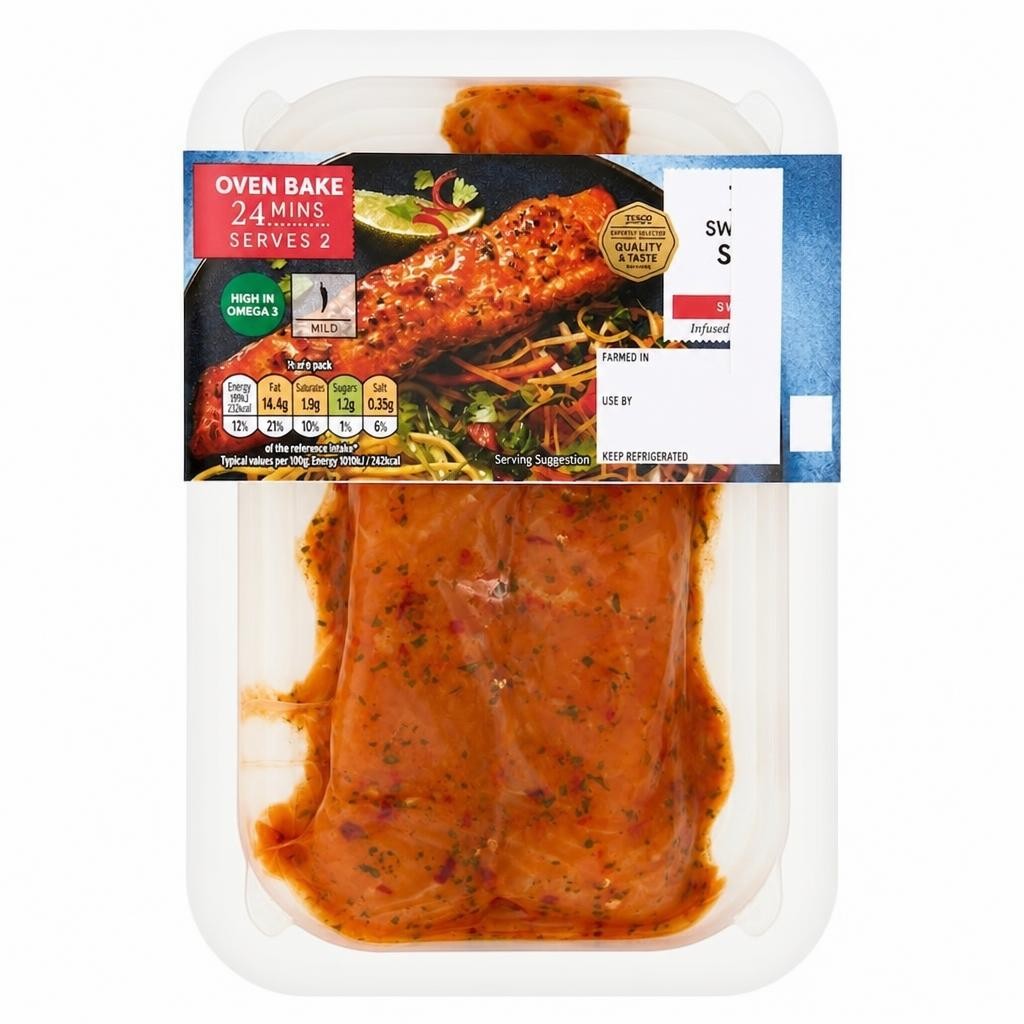 Tesco Sweet Chilli Salmon Fillets 230g