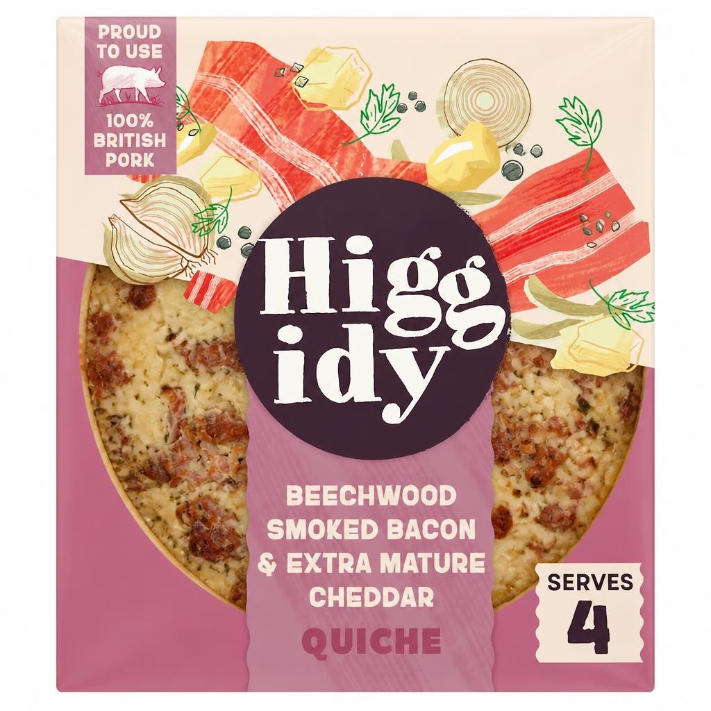 Higgidy Bacon & Cheddar Quiche 400G
