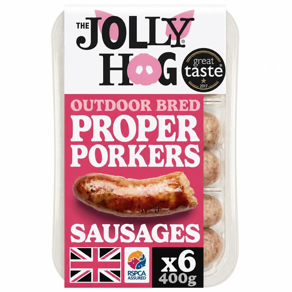 Jolly Hog 6 British Pork Sausages Gluten Free 400G