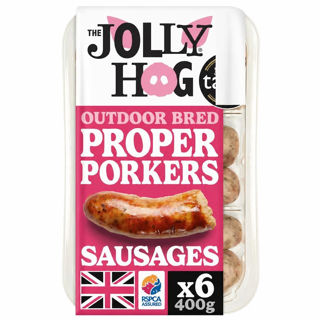 Jolly Hog 6 British Pork Sausages Gluten Free 400G
